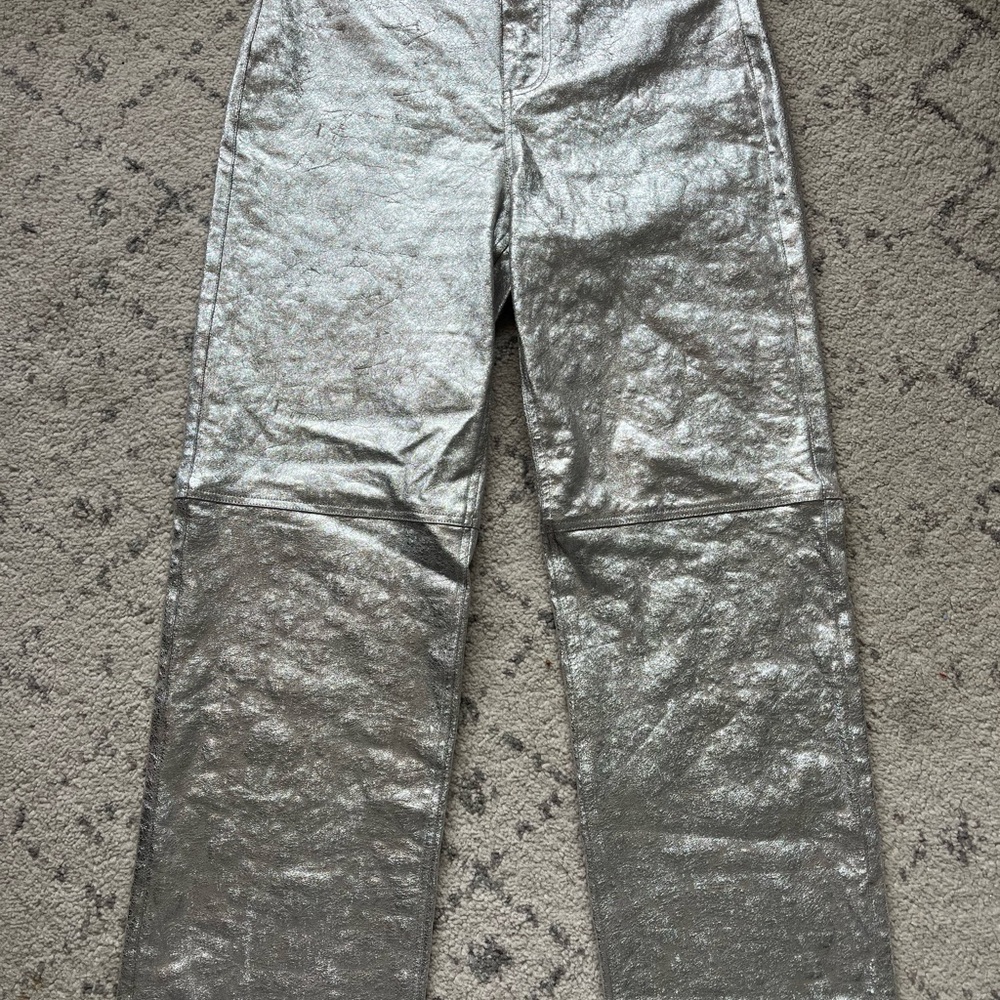 Simon Miller Metallic Silver Trousers